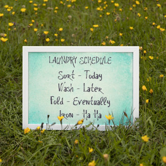Laundry Schedule Print