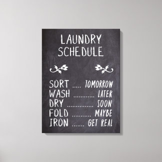 Laundry Schedule Sign