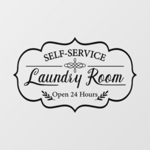 Laundry Self Service Funny Washing Saying Wall Decal