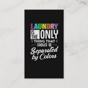 Laundry Separated Color Black Equality Support Business Card