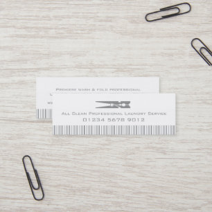 Laundry service grey swing tag / business card