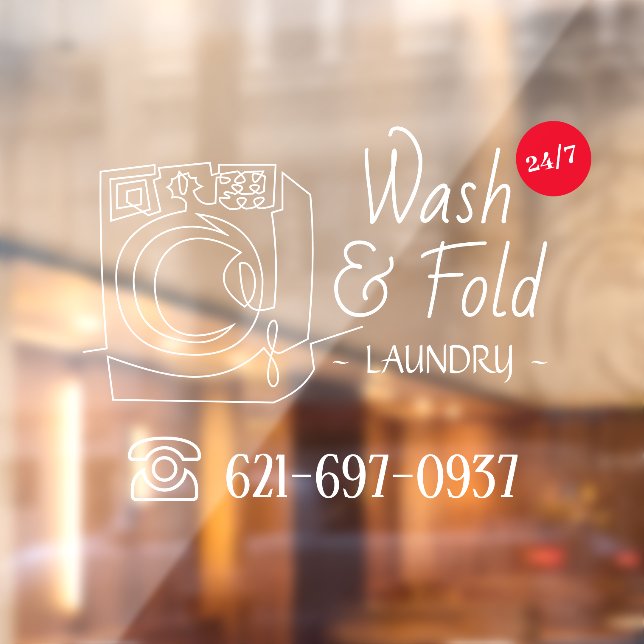 Laundry Service Window Cling (Sheet 2)