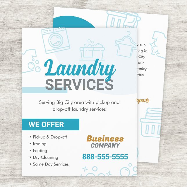 Laundry Services Flyer Template (Creator Uploaded)