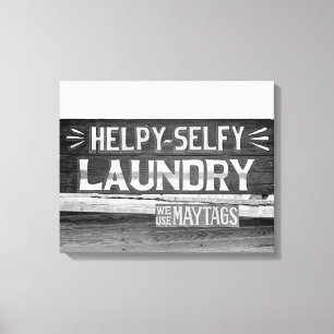 Laundry Sign, 1938 Canvas Print