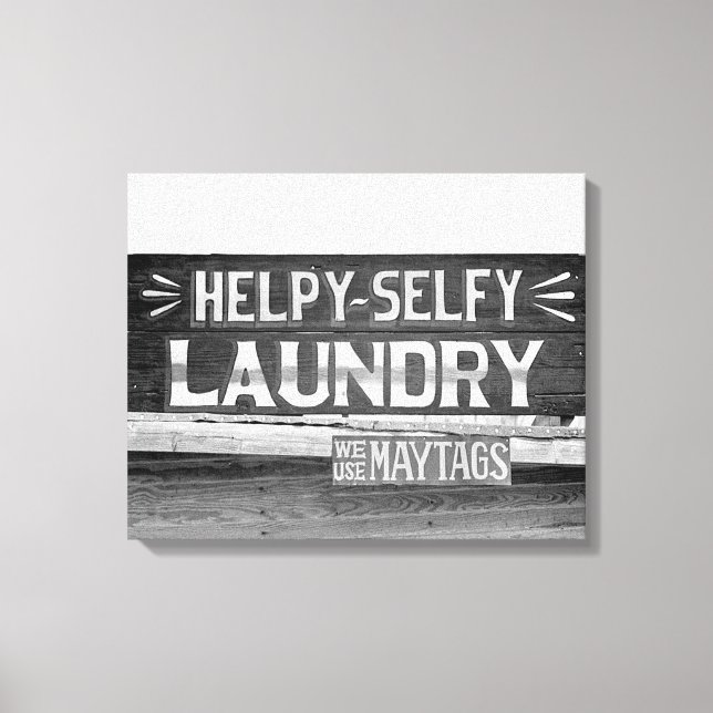 Laundry Sign, 1938 Canvas Print (Front)