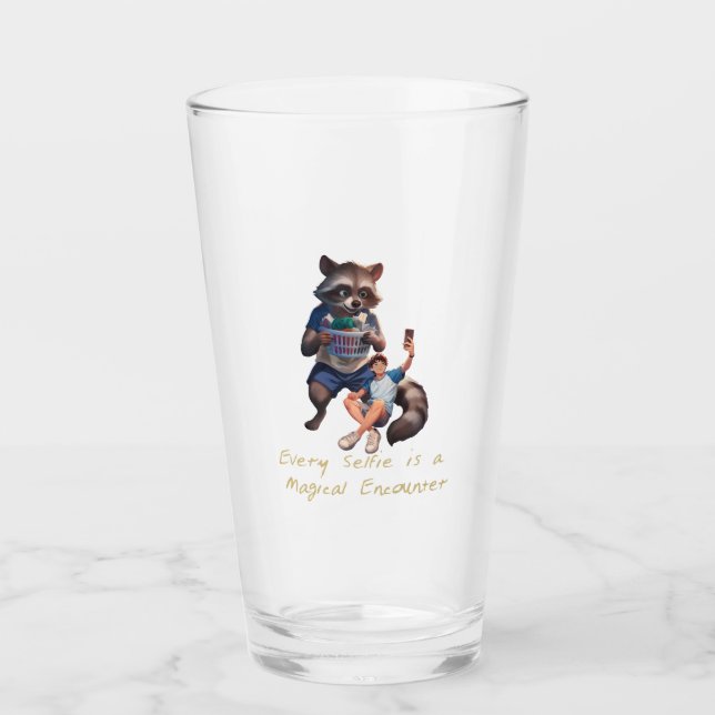 Laundry Time – Selfie with a Giant Racoon Glass (Front)