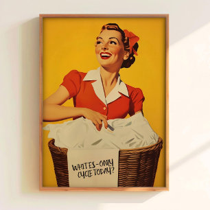 Laundry Wall Art Happy Housewife Art Print 50s Lau