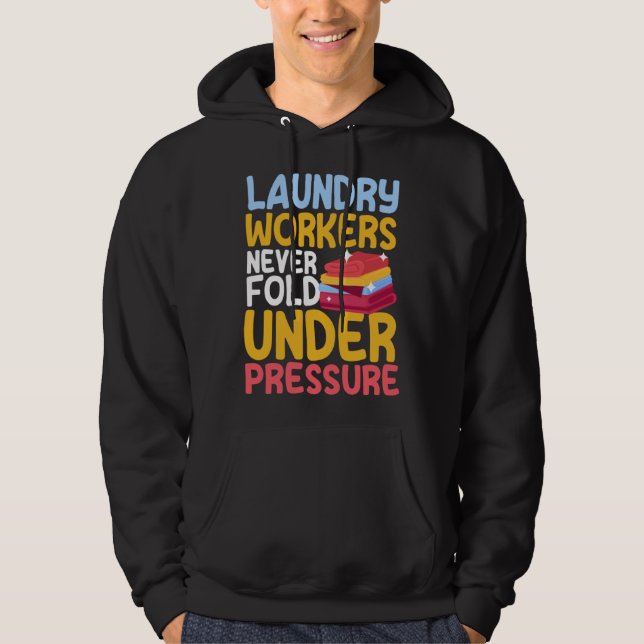 Laundry Workers Saying Love Linen Folding Hoodie (Front)