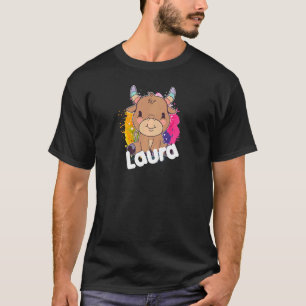 LAURA Beautiful girl name with adorable little Co T-Shirt