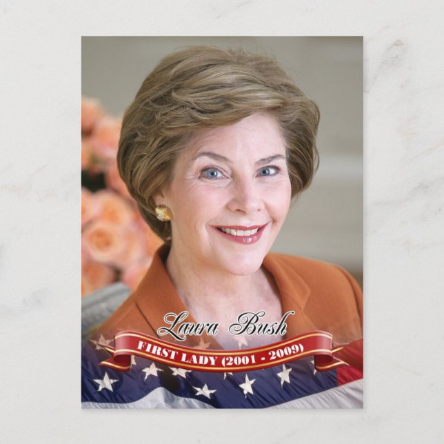 Laura Bush, First Lady of the U.S. Postcard (Front)