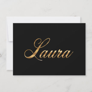 Laura gold Design Lettering Karte Card