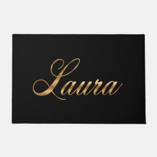 Laura gold Design Lettering Türmatte Doormat