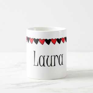 Laura Hearts Name Coffee Mug