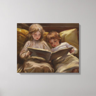 Laura Muntz Lyall - Interesting Story Canvas Print