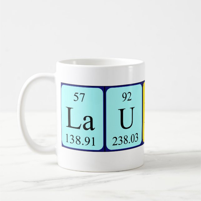 Lauraine periodic table name mug (Left)