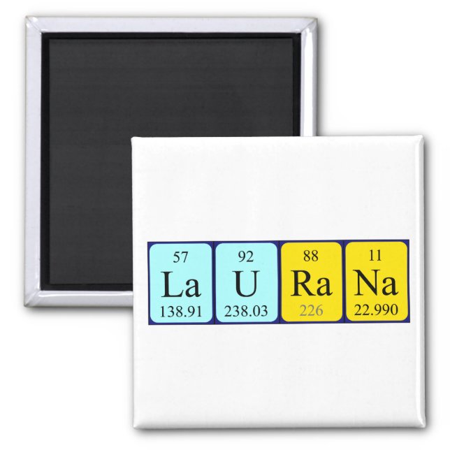 Laurana periodic table name magnet (Front)