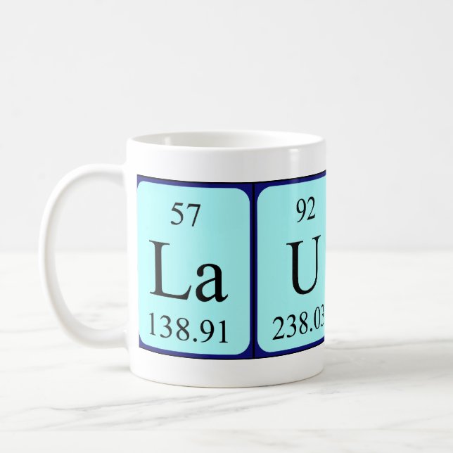 Laurana periodic table name mug (Left)
