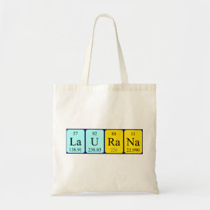 Laurana periodic table name tote bag