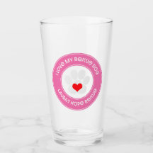 Laura's Hope Rescue - I love my rescue dog glass