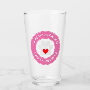Laura's Hope Rescue - I love my rescue dog glass