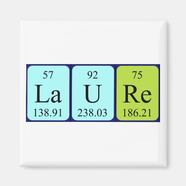 Laure periodic table name magnet (Front)