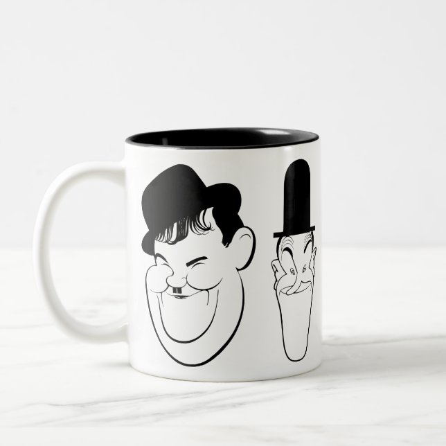 laurel and hardy Two-Tone coffee mug (Left)