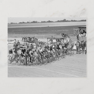 Laurel bicycle races 1925 vintage photo postcard