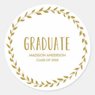 Laurel Border Graduation Sticker