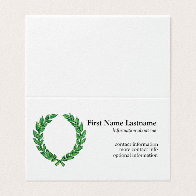 Laurel Business Card (Outside Unfolded)