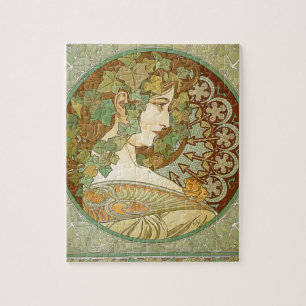 Laurel by Alphonse Mucha Jigsaw Puzzle
