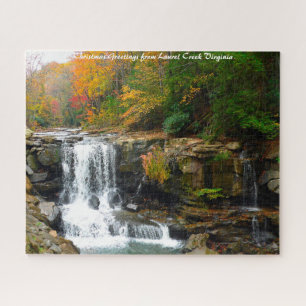 Laurel Creek Virginia.Christmas Greetings Jigsaw Puzzle