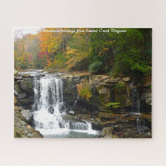 Laurel Creek Virginia.Christmas Greetings Jigsaw Puzzle (Horizontal)