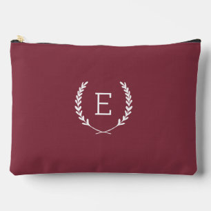Laurel Crest Monogram Accessory Pouch