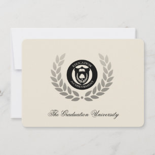 Laurel Crest Traditional College Graduation Invitation
