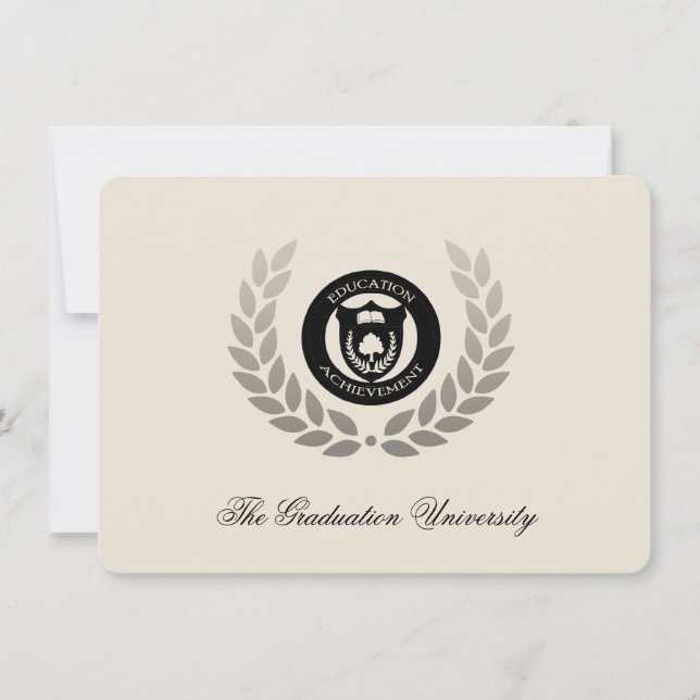 Laurel Crest Traditional College Graduation Invitation (Front)