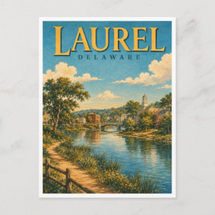 Laurel Delaware Broad Creek GeoSaga Postcard