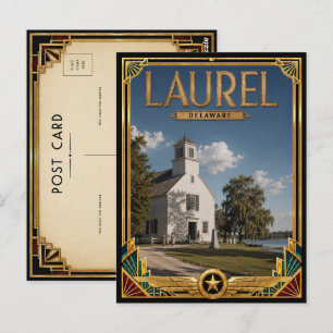 Laurel Delaware Vintage Art Deco Golden Age Postcard