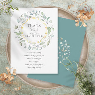Laurel Garland Baby Shower Thank You Poem Card