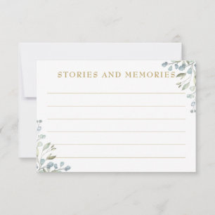 Laurel Greenery Floral Garland Memories Card