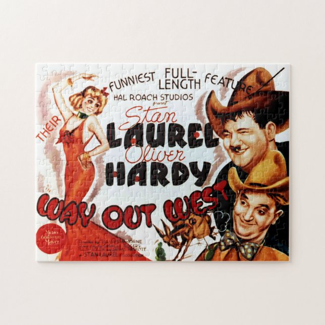 Laurel & Hardy Classic Film Poster Jigsaw Puzzle (Horizontal)
