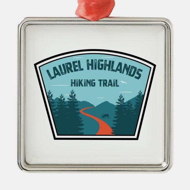 Laurel Highlands Hiking Trail Metal Tree Decoration (Front)