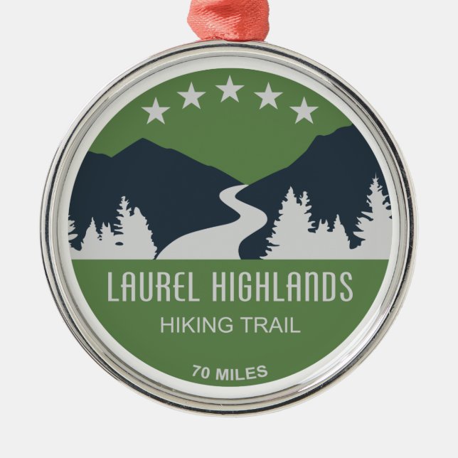 Laurel Highlands Hiking Trail Metal Tree Decoration (Front)