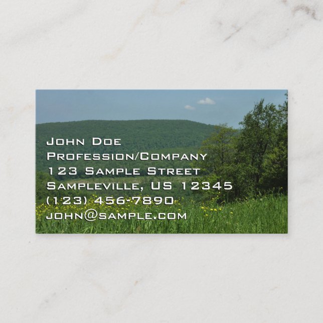 Laurel Highlands Pennsylvania Summer Photography Business Card (Front)