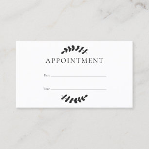Laurel Leaves Customer Appointment Card