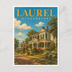 Laurel Mississippi Historic District GeoSaga Postcard