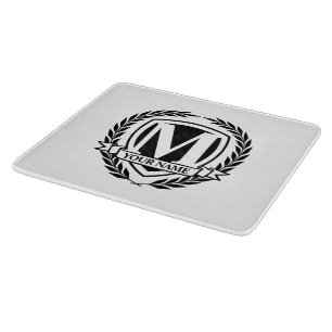 Laurel Monogram Design Cutting Board