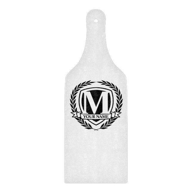 Laurel Monogram Design Cutting Board (Front)