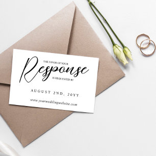 Laurel Monogram Favour of Response RSVP Online