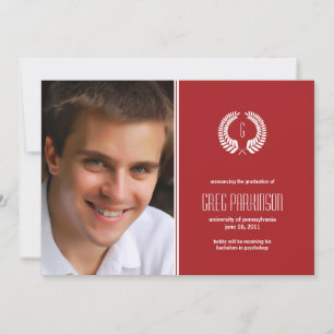 Laurel Monogram Graduation Announcement