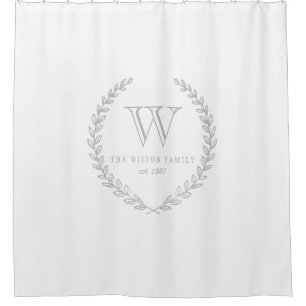 Laurel Monogram Shower Curtain
